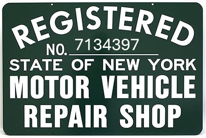NYS Registered Motor Vehicle Repair Shop #7134397